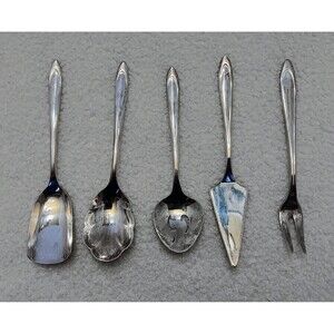 Meriden Silverplate Co "First Lady" Pattern Hostess Hors D’Oeuvres Set of 5